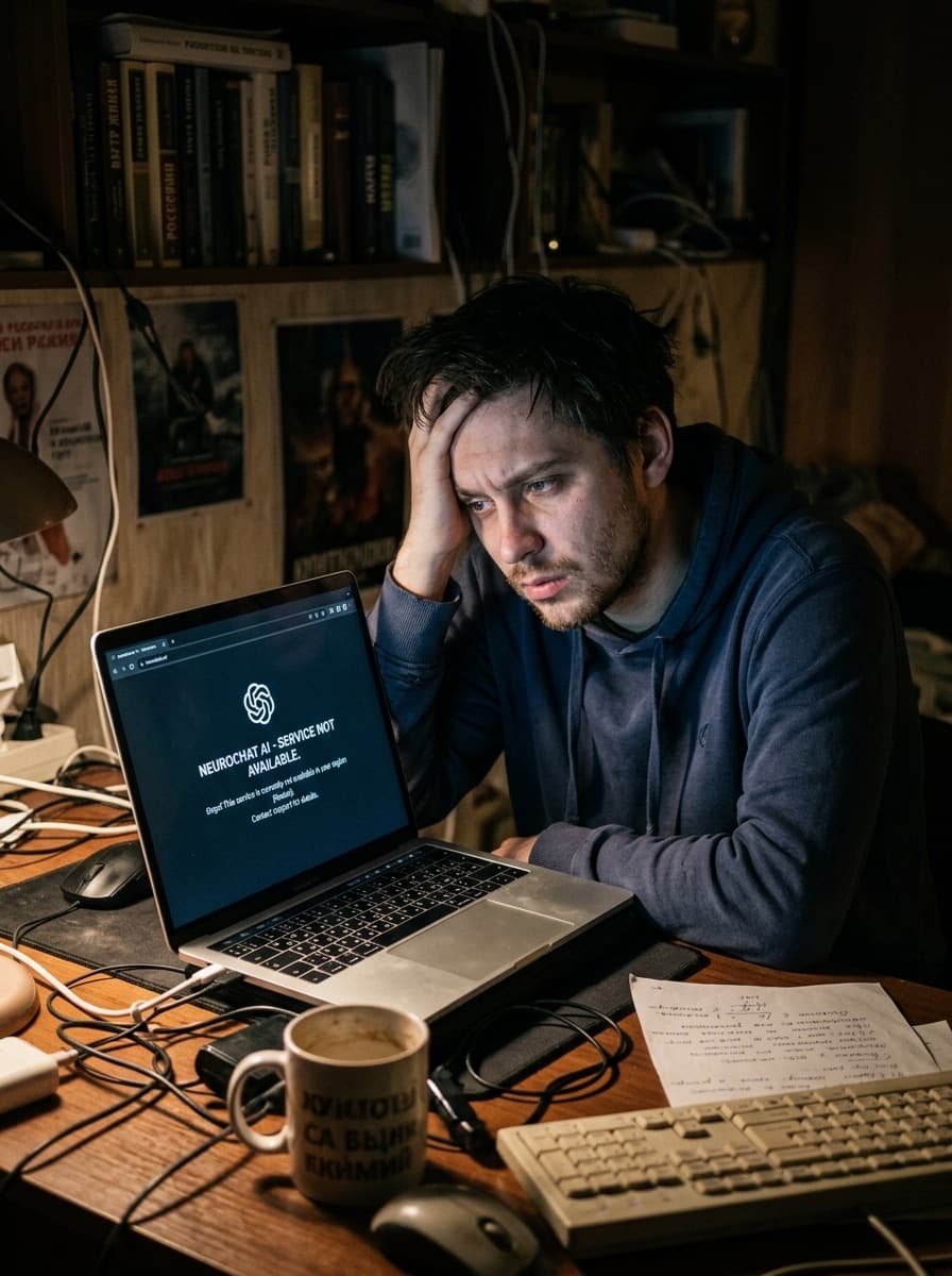 Генерация текста нейросетью, доступной в России без VPN — до