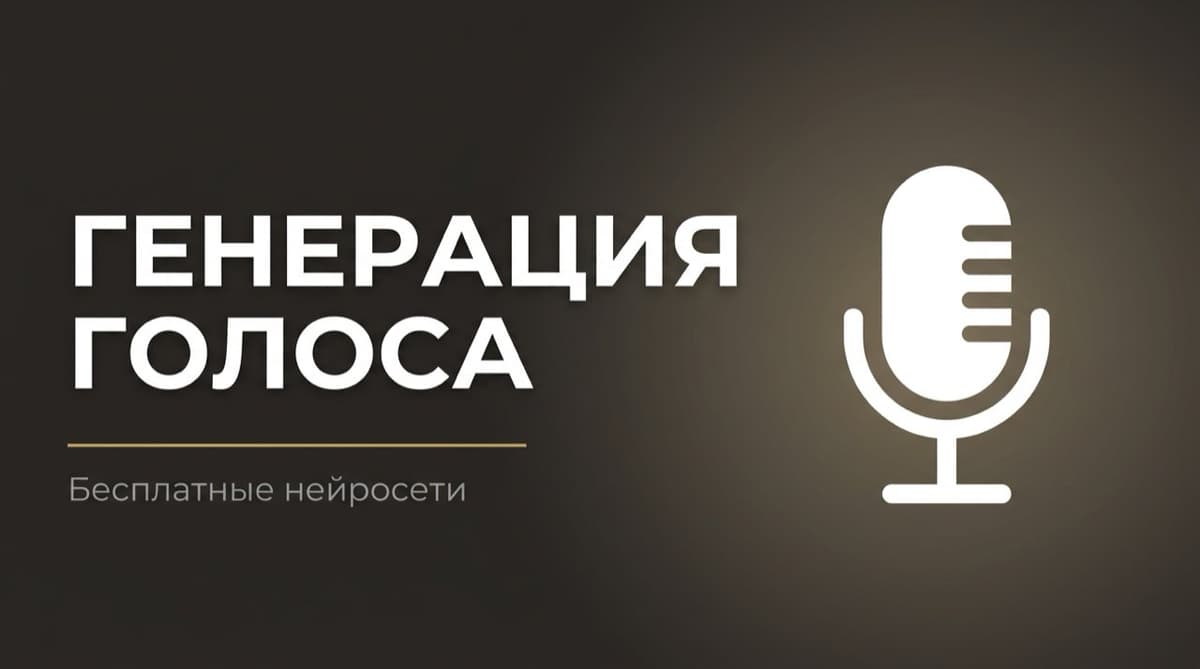 Бесплатная нейросеть для генерации голоса
