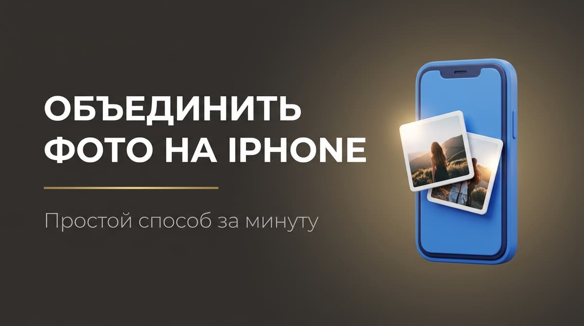 Как два фото соединить в одно в айфоне
