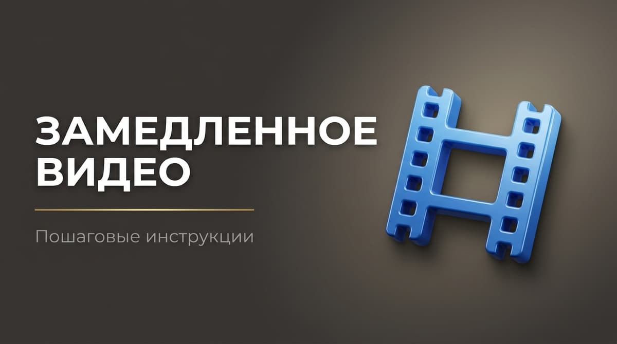 Как из видео сделать замедленное видео