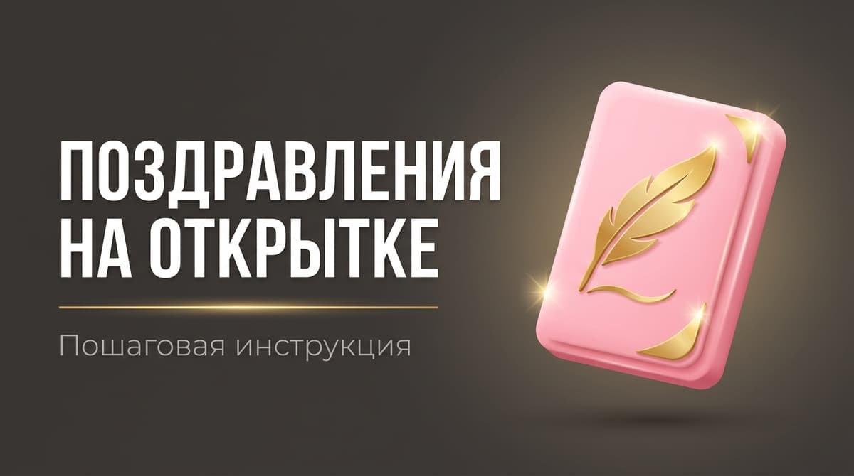 Как написать поздравление на открытке