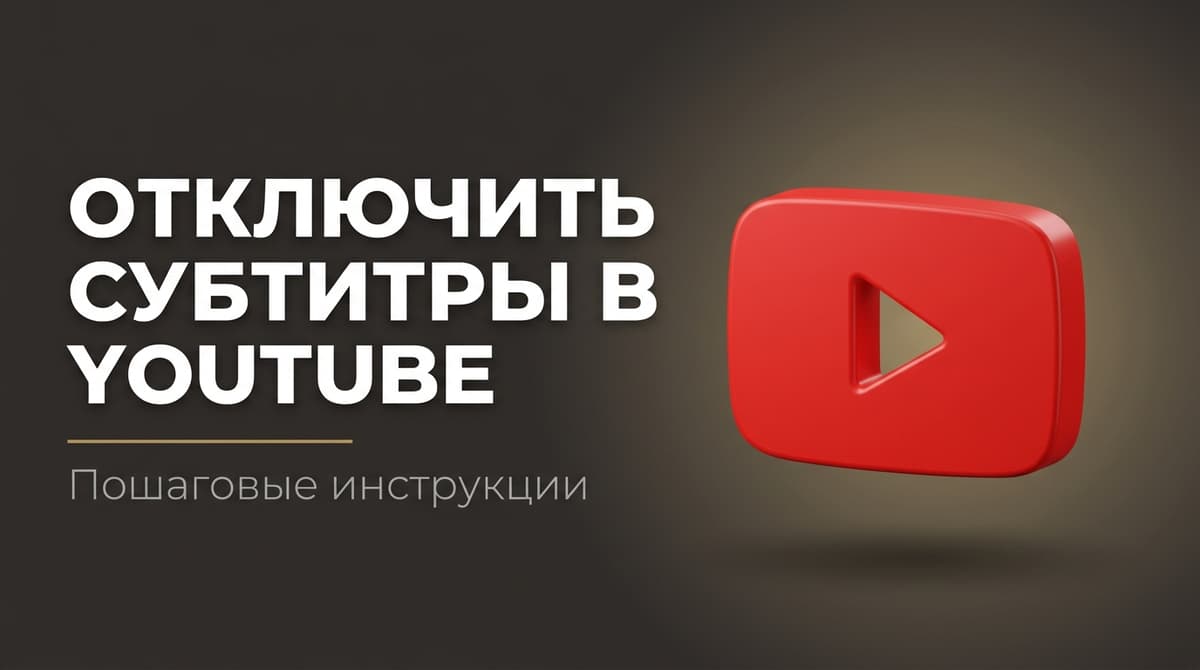 Как отключить автоматические субтитры в ютубе