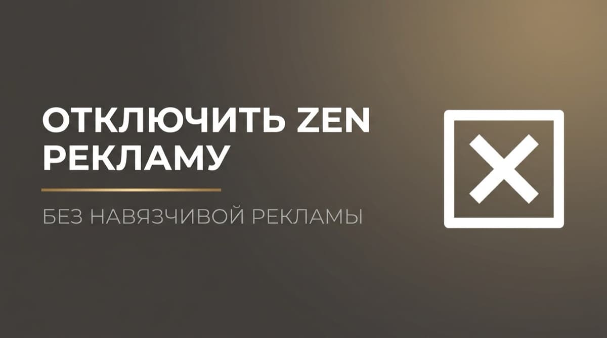 Как отключить рекламу на дзен яндекс