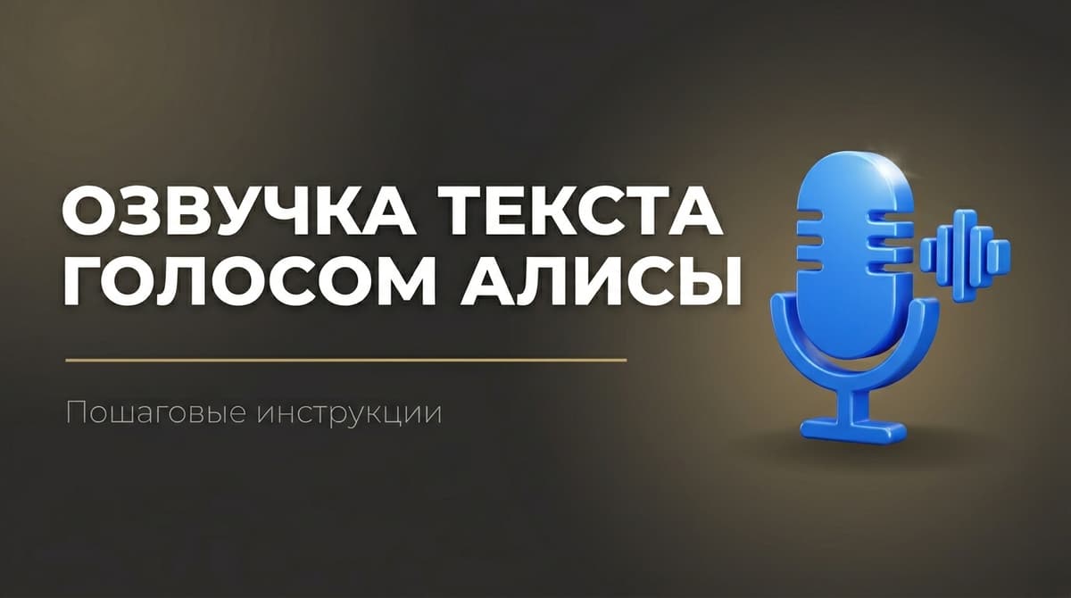 Как озвучить текст алисой