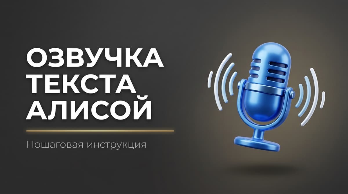 Как озвучить текст голосом алисы