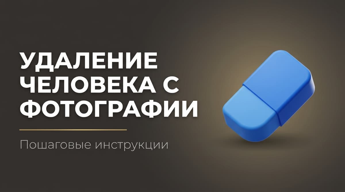 Как с фото убрать человека в фотошопе