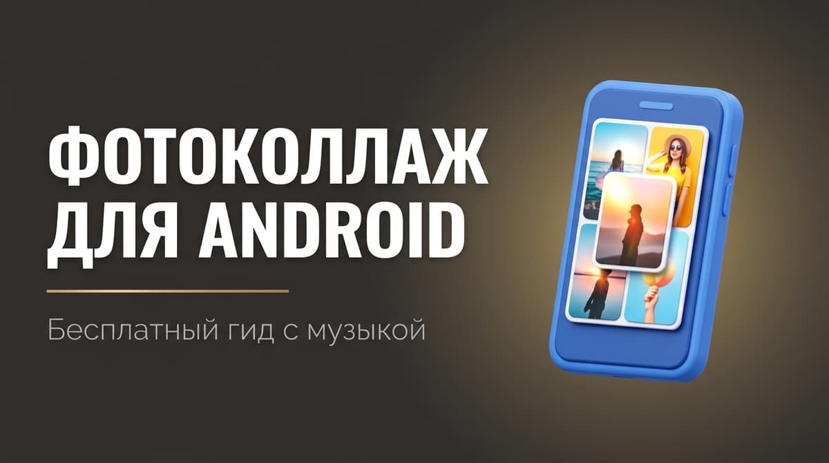 Как сделать коллаж из фото на телефоне андроид бесплатно с музыкой на русском бесплатно