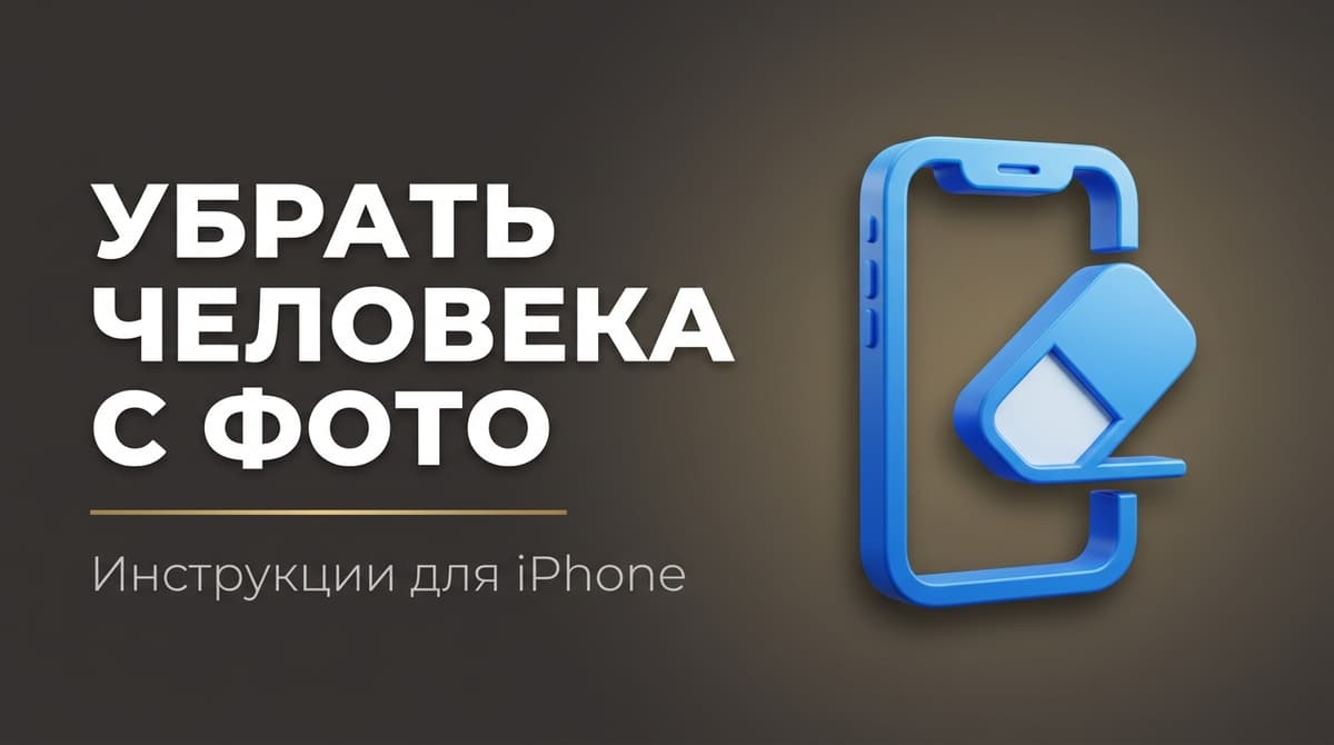 Как убрать с фото человека на айфоне