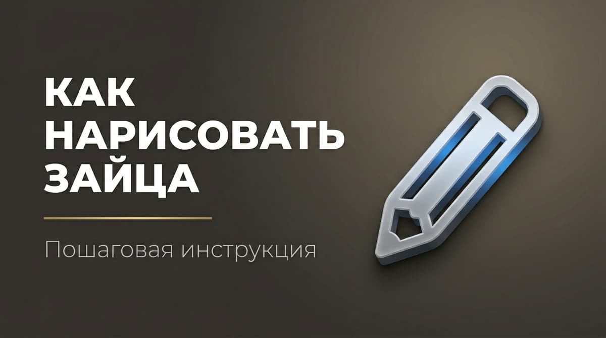 Картинка как нарисовать зайца