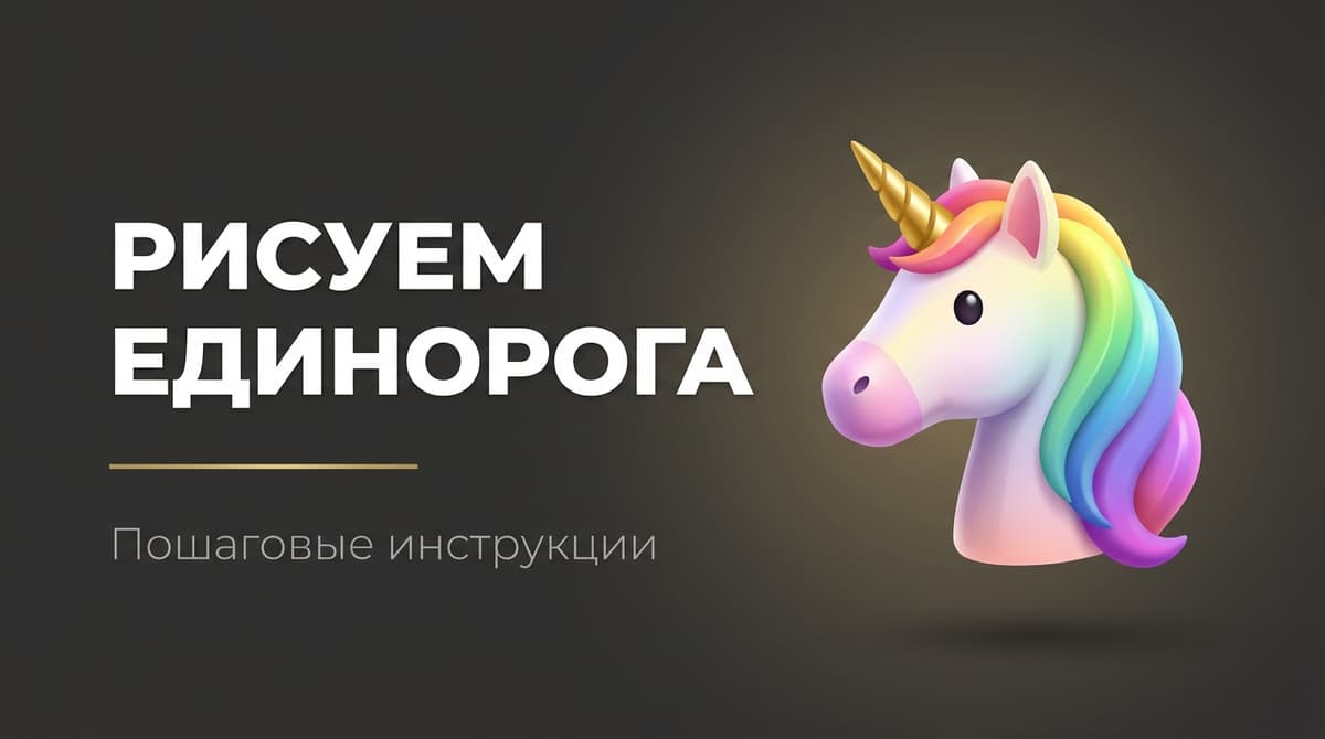 Картинки как нарисовать единорога