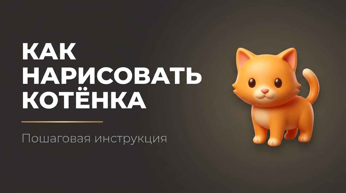 Картинки как нарисовать котенка