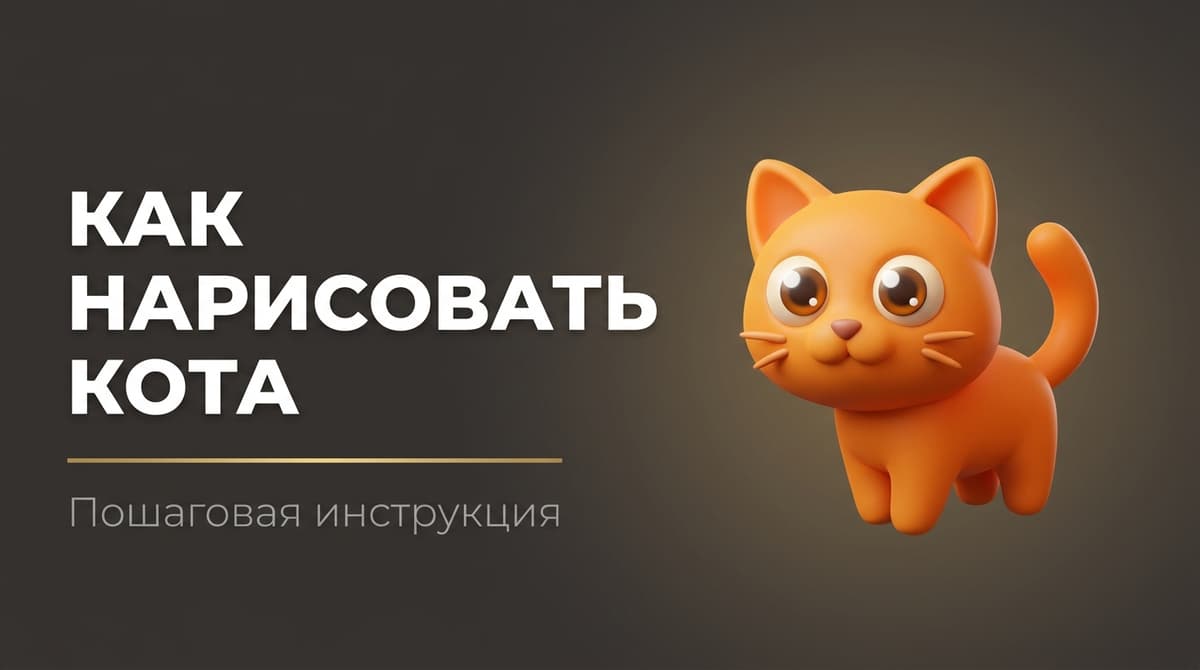 Картинки как нарисовать милого котика