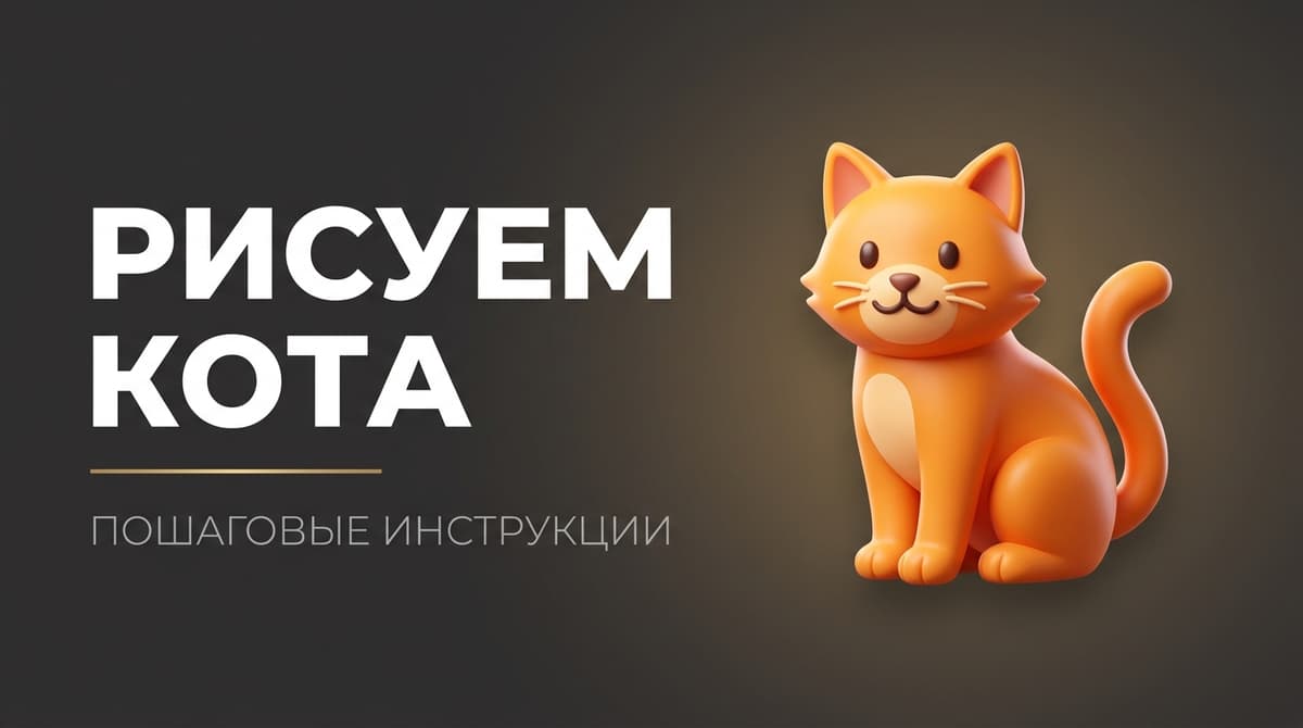 Картинку как нарисовать котика