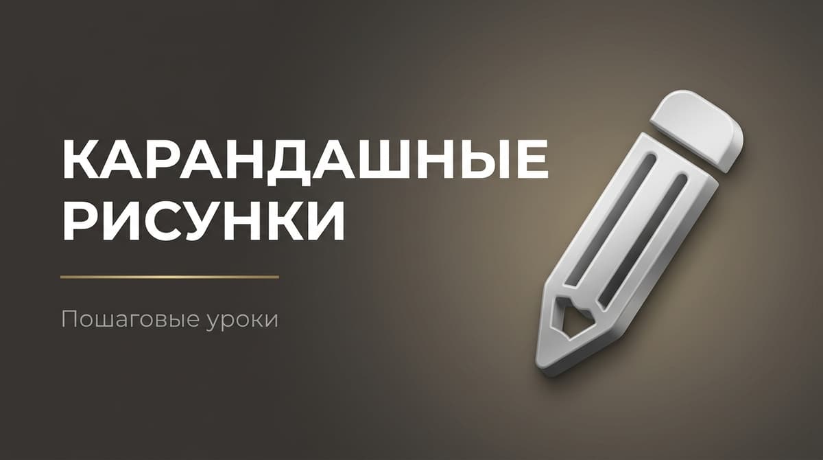 Легкие рисунки карандашом поэтапно