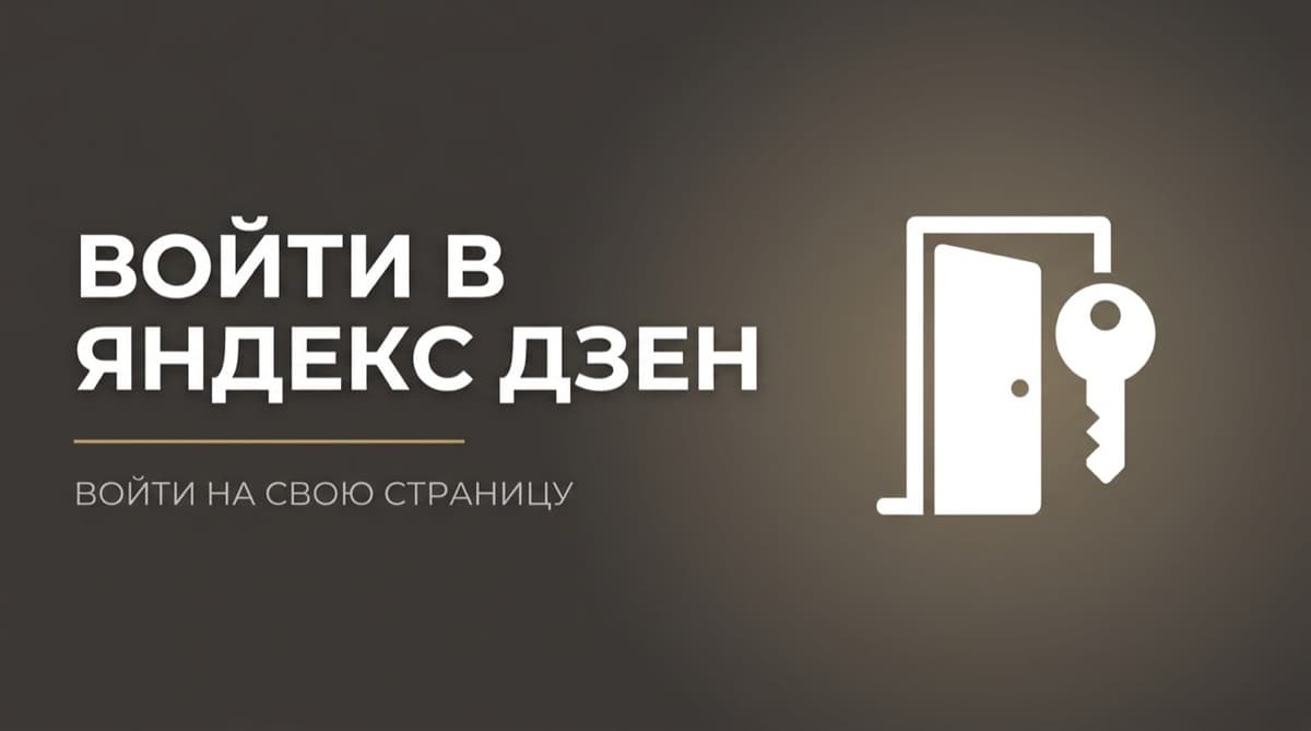 Мой дзен войти на свою страницу яндекс