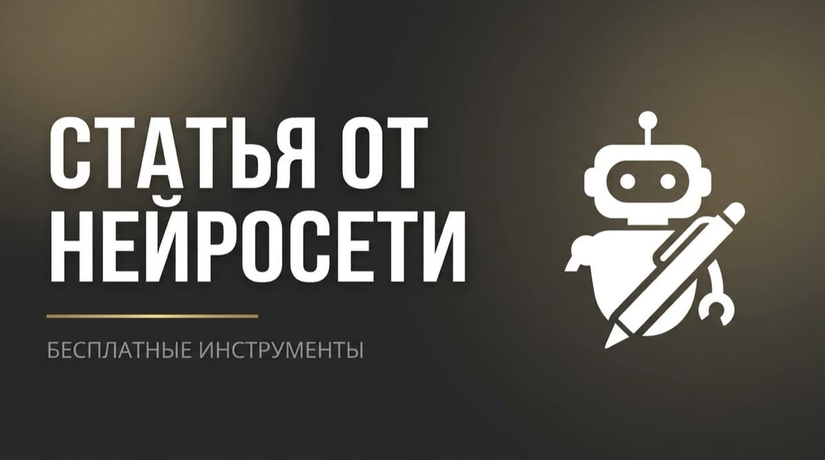 Написать статью через нейросеть бесплатно