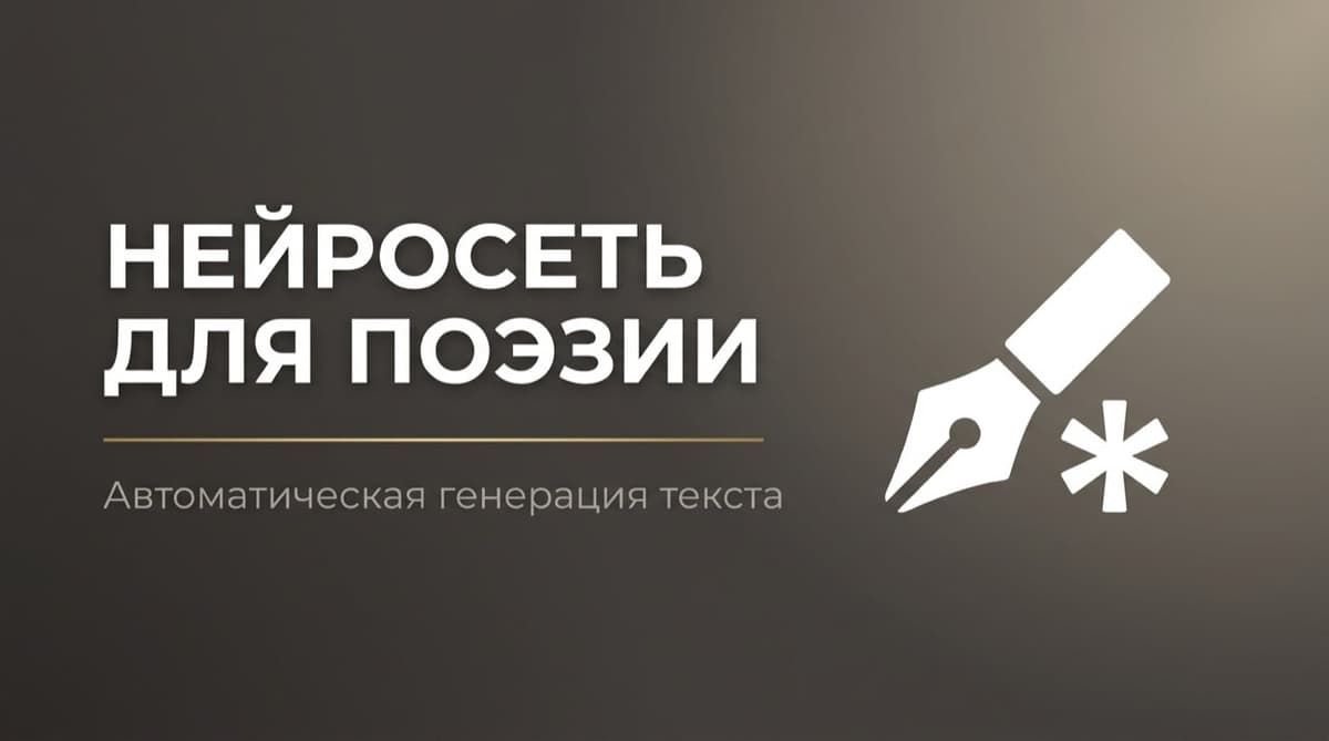 Нейросеть для генерации стихов