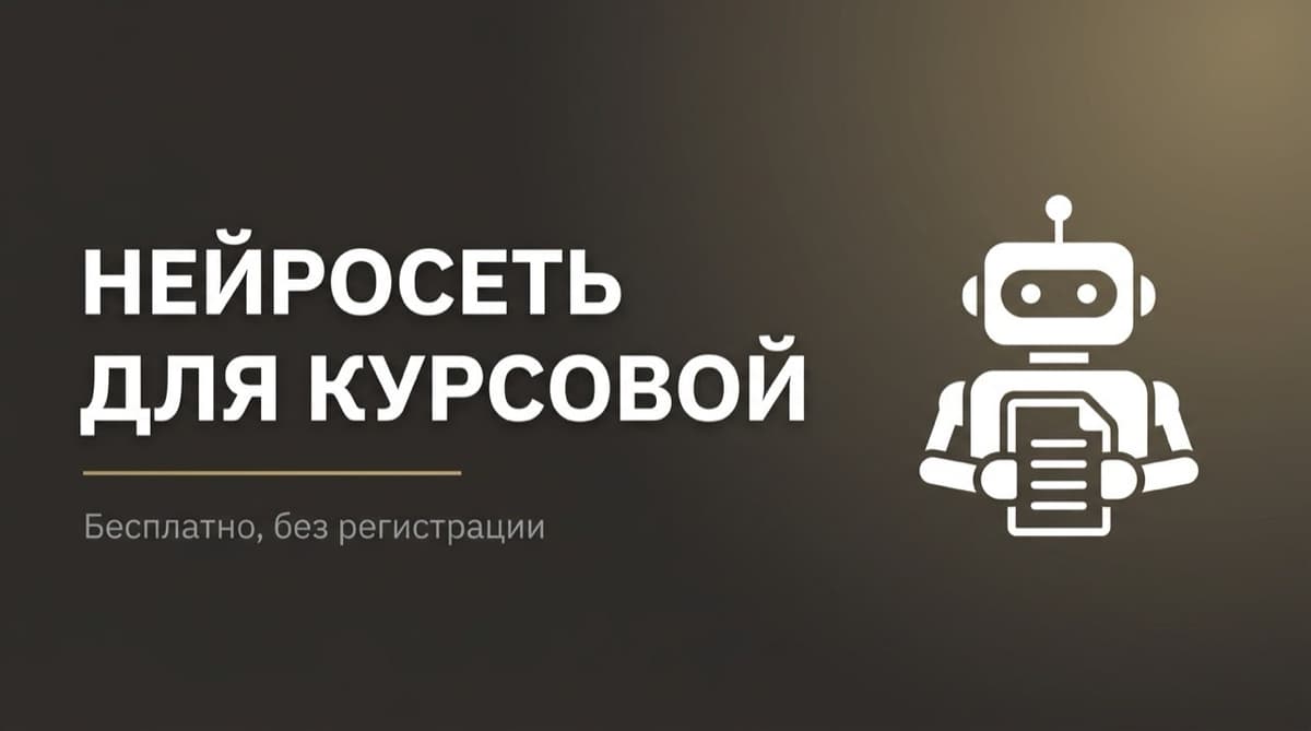 Нейросеть для написания курсовой работы онлайн бесплатно без регистрации