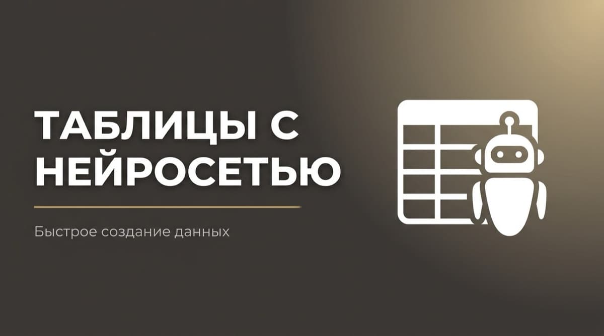 Нейросеть для создания таблиц