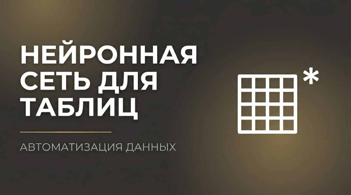 Нейросеть для создания таблицы