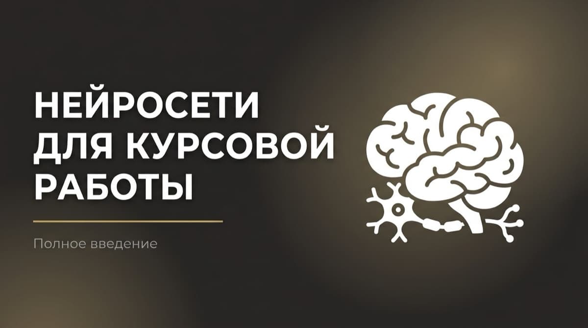 Нейросеть введение для курсовой