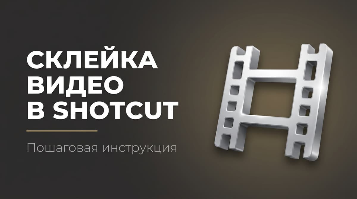 Shotcut как склеить видео
