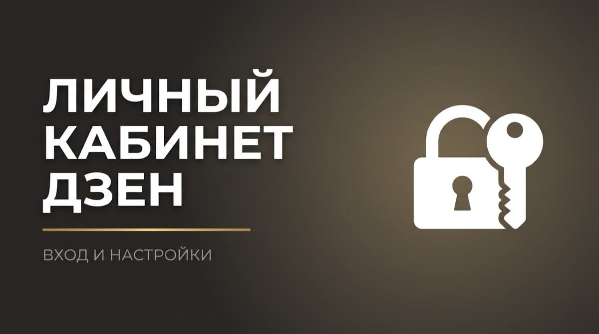 Вход в дзен личный кабинет