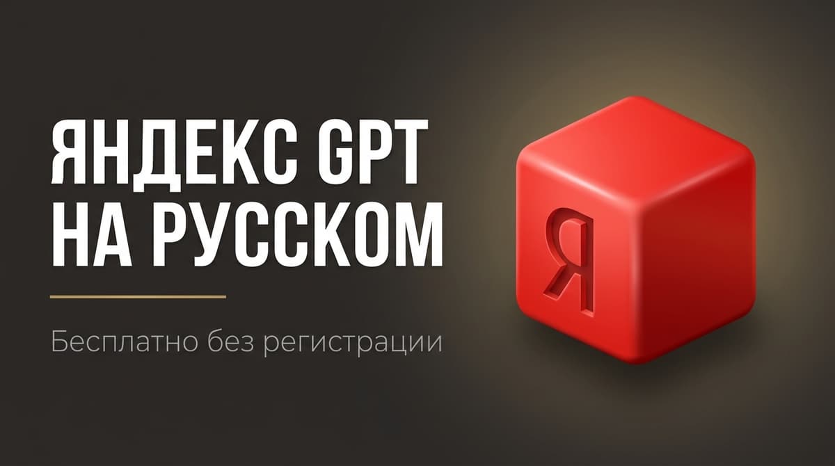 Yandexgpt нейросеть онлайн бесплатно без регистрации на русском языке