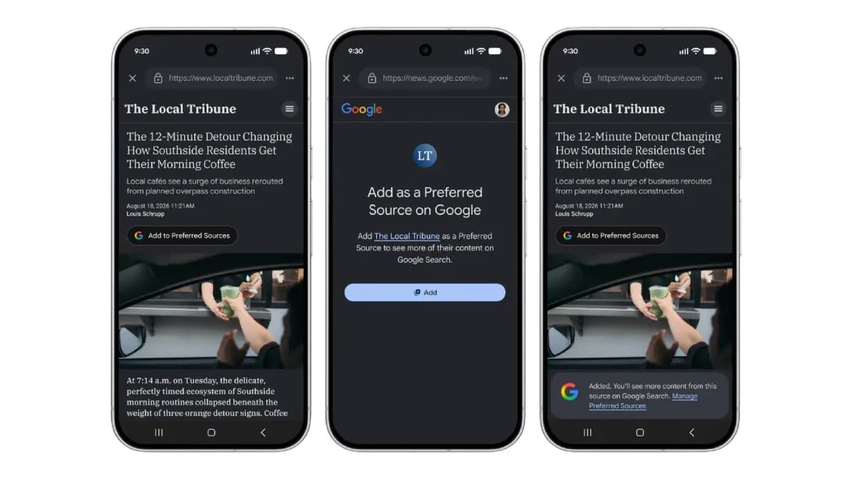 Google дала сайтам защиту от нейросетей: кнопка «Предпочтительные источники» удваивает CTR