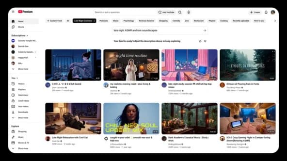 YouTube запускает Custom Feeds: лента формируется по текстовому промпту на базе Gemini
