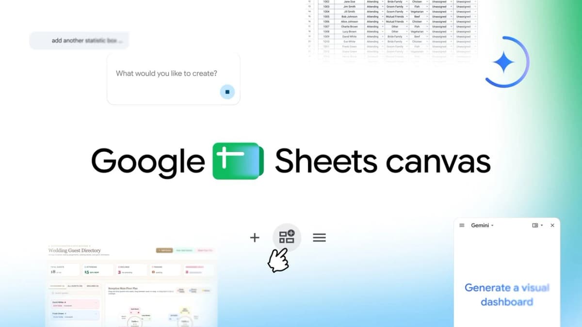 Google Sheets превращает таблицы в приложения: Gemini строит дашборды по промпту