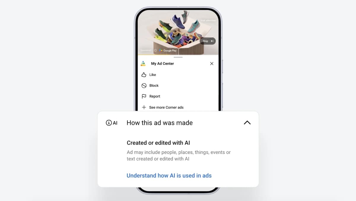 Google маркирует рекламу на ИИ автоматически, но только свою: чужие креативы остаются без метки