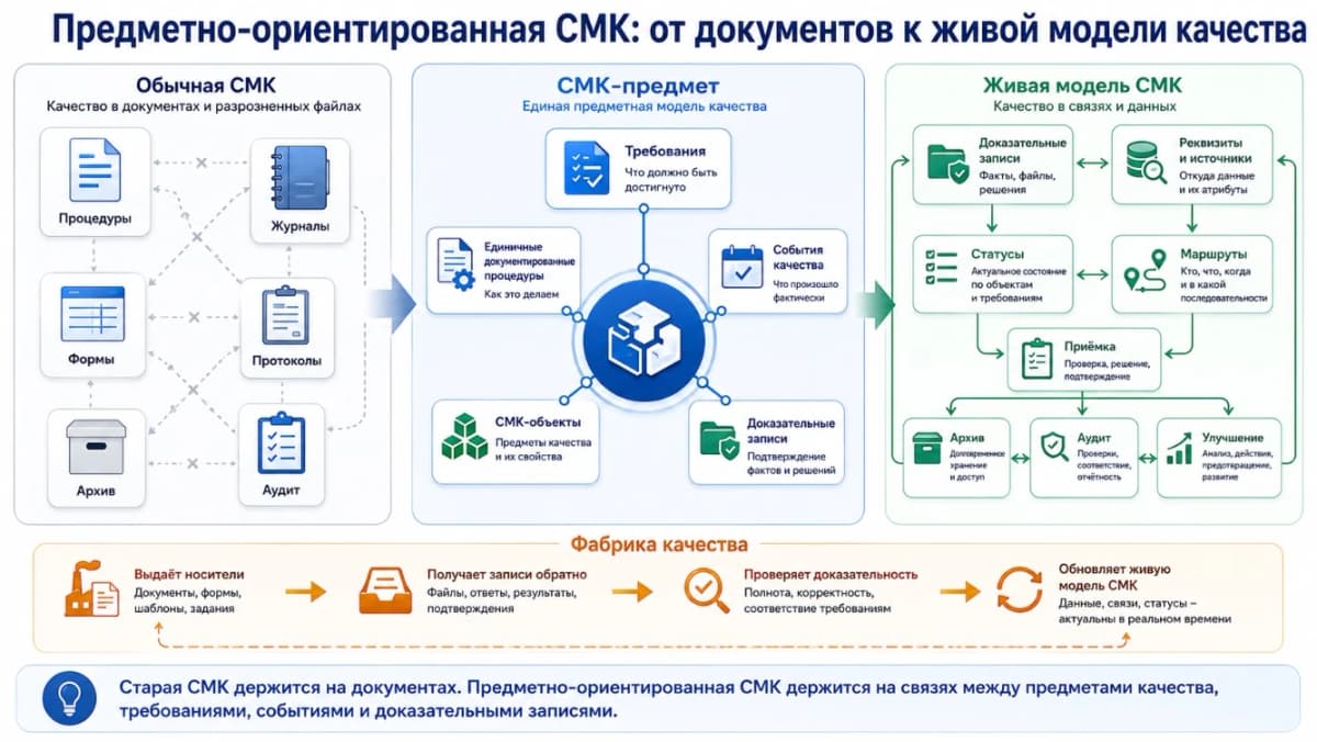 Системы управления качеством с ИИ: как связать документы с реальными процессами