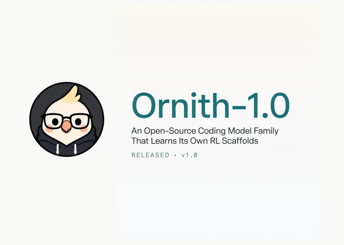 Открытые модели кодирования Ornith 1.0 сами пишут себе обвязку: 82.4 на SWE-Bench