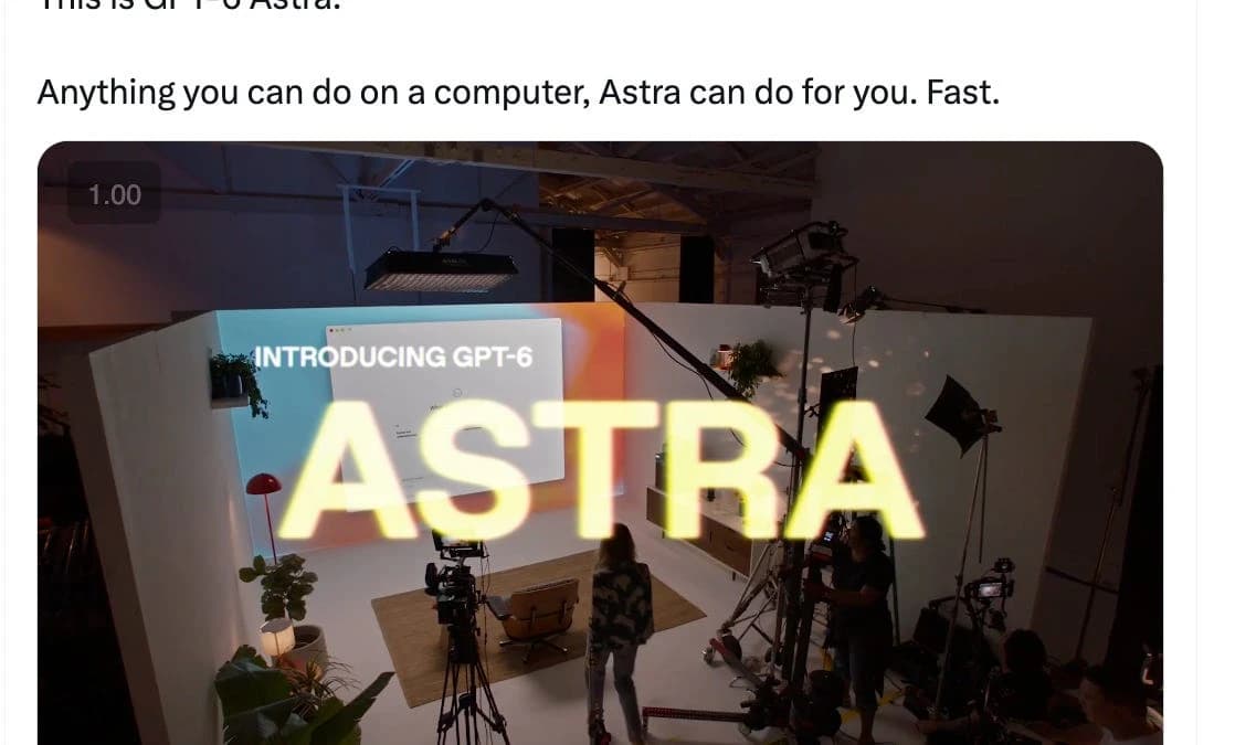 GPT-6 Astra набрала 36 млн просмотров за 9 часов: OpenAI впервые обошла Anthropic по хайпу