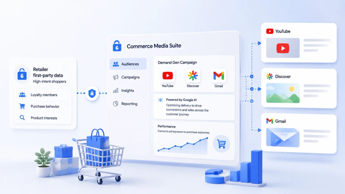 Google вывел commerce media за пределы магазинов: данные ритейлеров работают в YouTube и Gmail