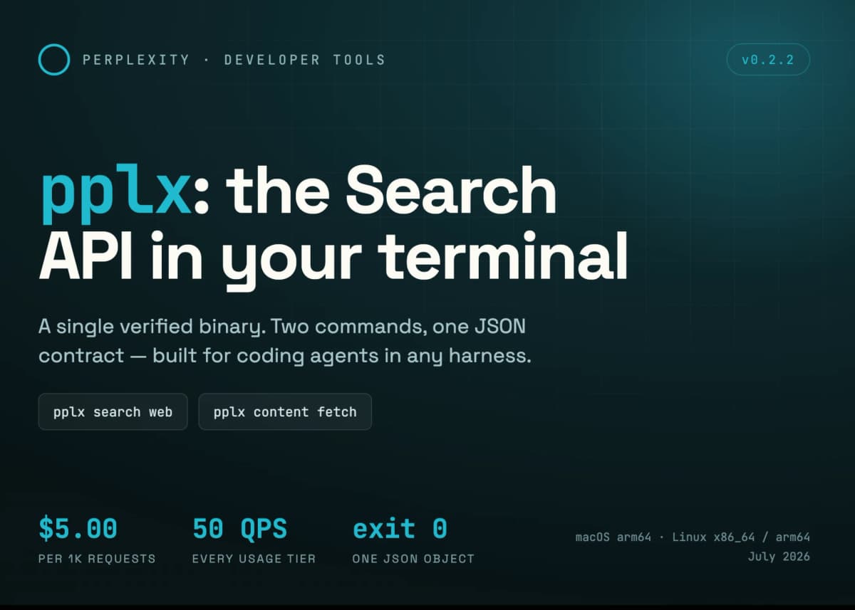 Perplexity CLI выходит за $5 за 1 000 запросов: поиск для агентов без лишних токенов