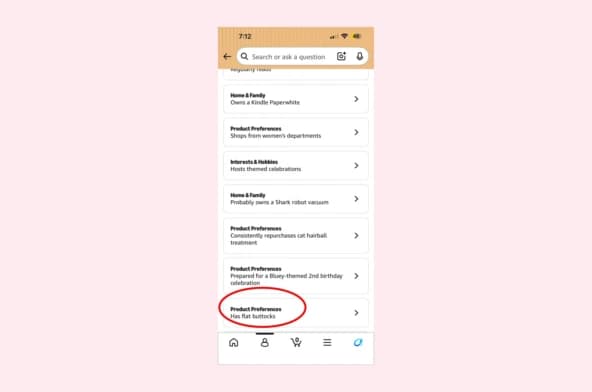 Amazon теги профиля: алгоритм присвоил покупателям ярлыки от «нет друзей» до «плоская попа»