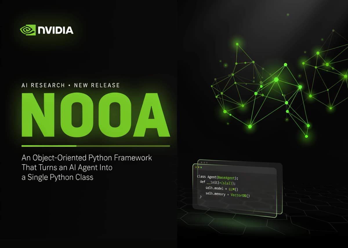 NVIDIA выпустила NOOA: ИИ-агенты на Python пишутся одним классом и тратят вдвое меньше токенов