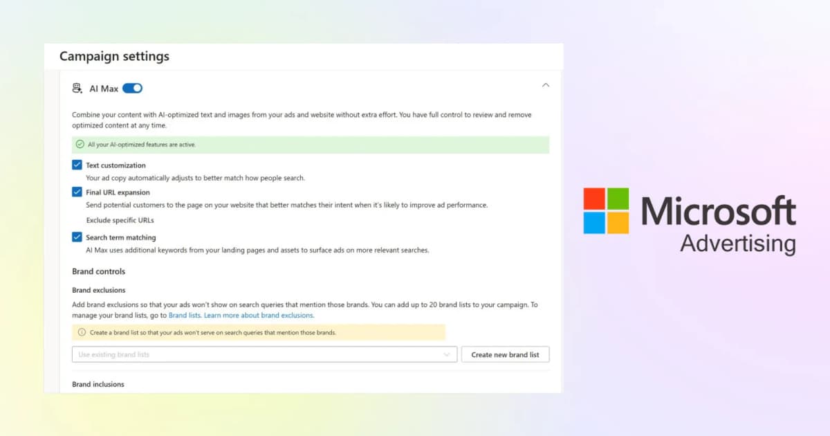 Microsoft Advertising AI Max вышел из пилота: авторазбор запросов Copilot теперь у всех