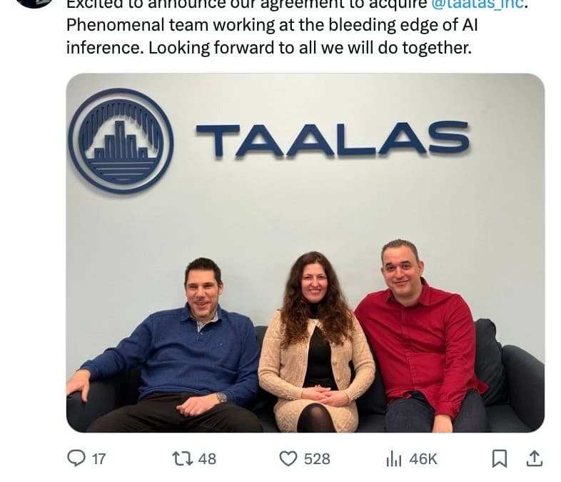 AMD новости: покупка чипмейкера Taalas ставит на специализированный инференс вместо универсальных GPU