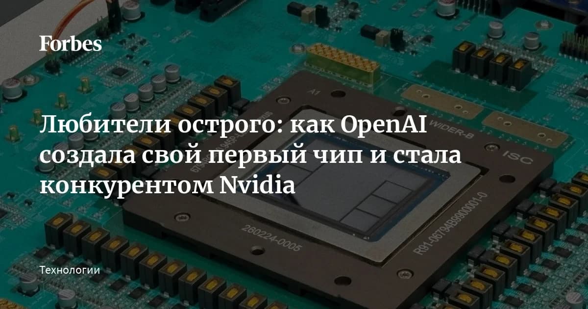 Чипы OpenAI: 70 инженеров за 9 месяцев создали замену Nvidia для инференса