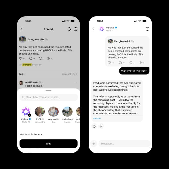 Meta AI нейросеть вышла в личные сообщения Threads: бесплатный ИИ-ассистент доступен глобально