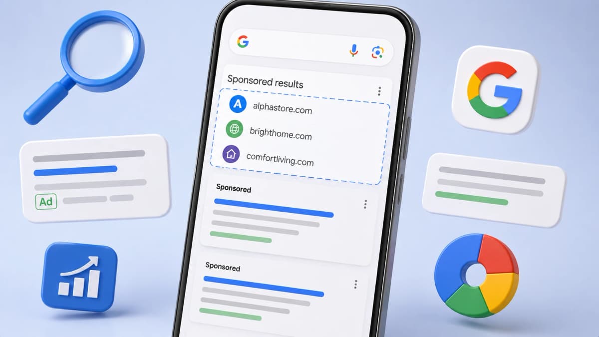 Google тестирует блок брендов над объявлениями: гугл реклама покажет логотипы до текста
