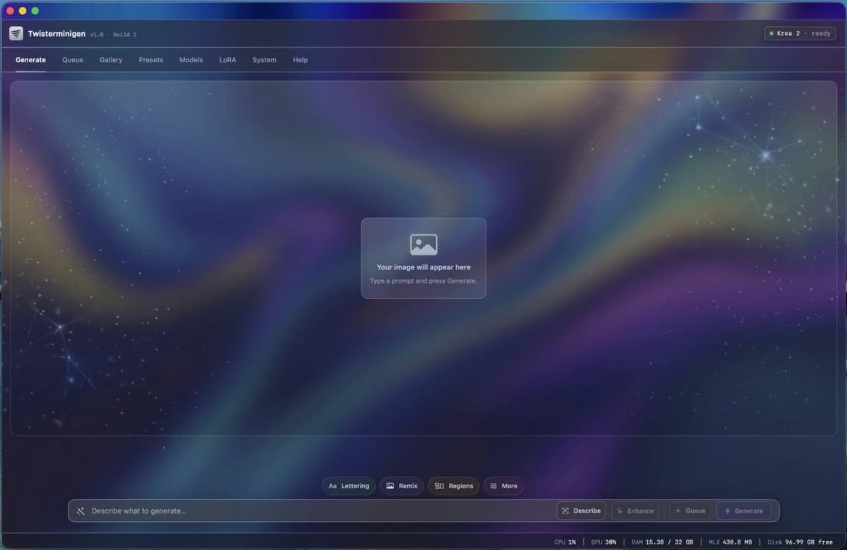 Krea AI генератор заработал локально на Mac: 7 минут вместо 6 часов на кадр