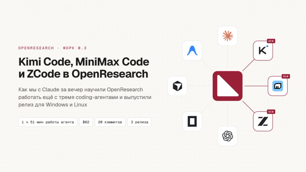 ИИ-агент за $62 и 2 часа добавил три китайских модели в OpenResearch