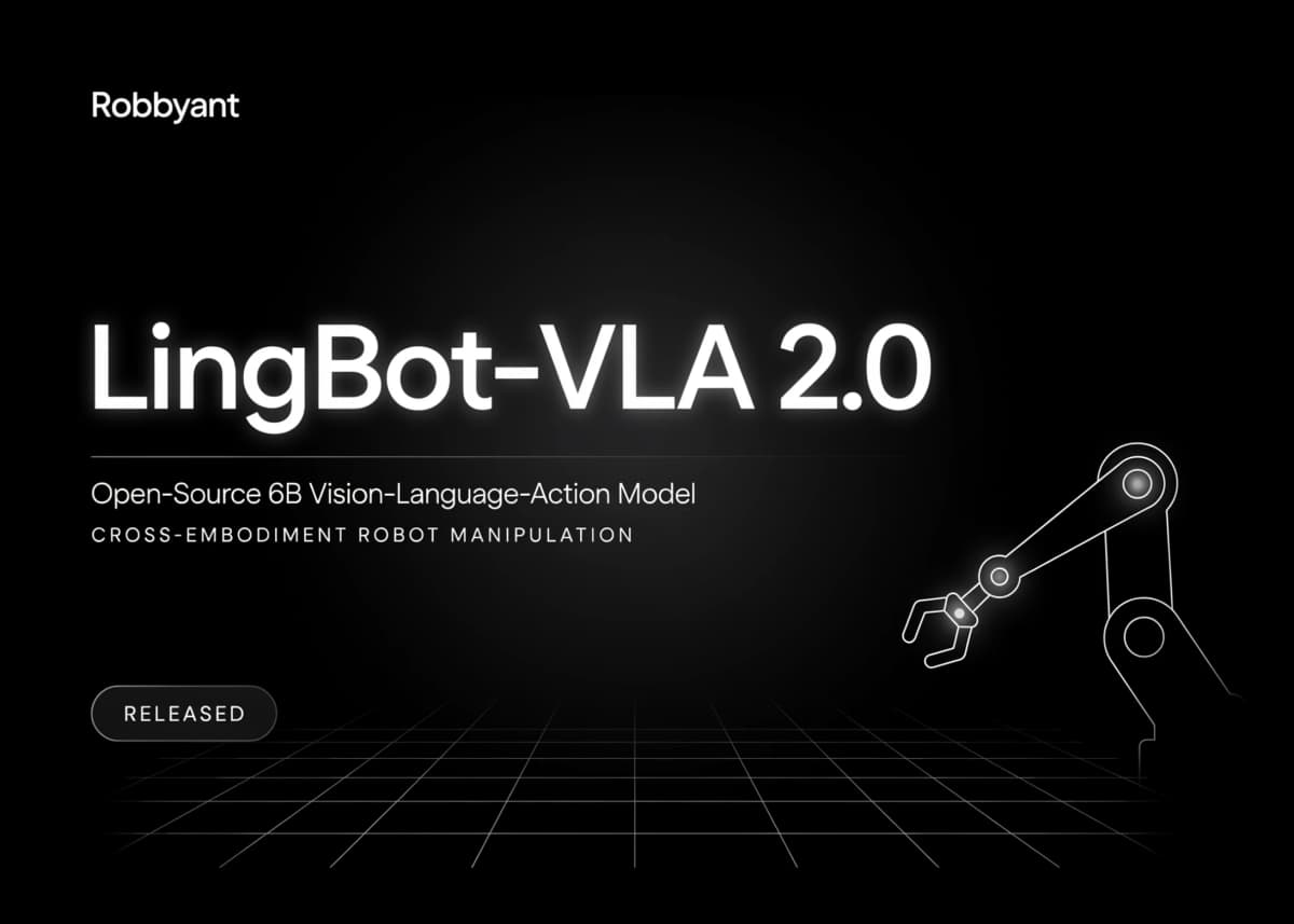 Vision language action модель LingBot-VLA 2.0 вышла в открытый доступ: 6 млрд параметров, 20 типов роботов