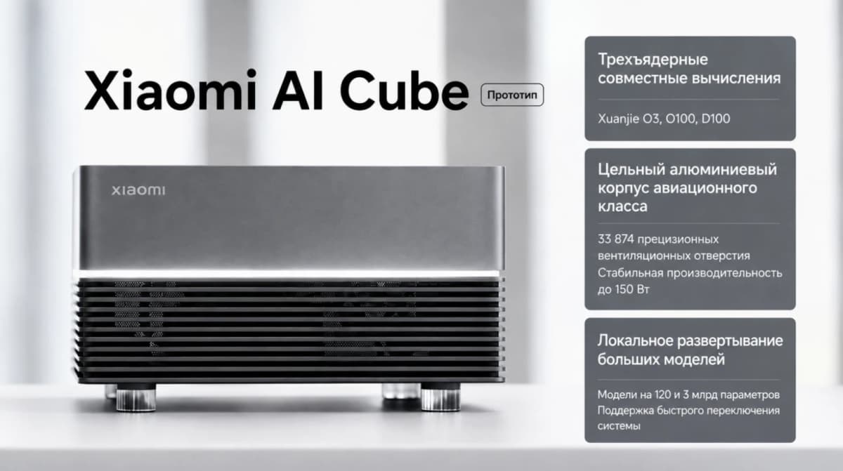 Xiaomi AI Cube запускает модели на 120 млрд параметров без Nvidia и облака