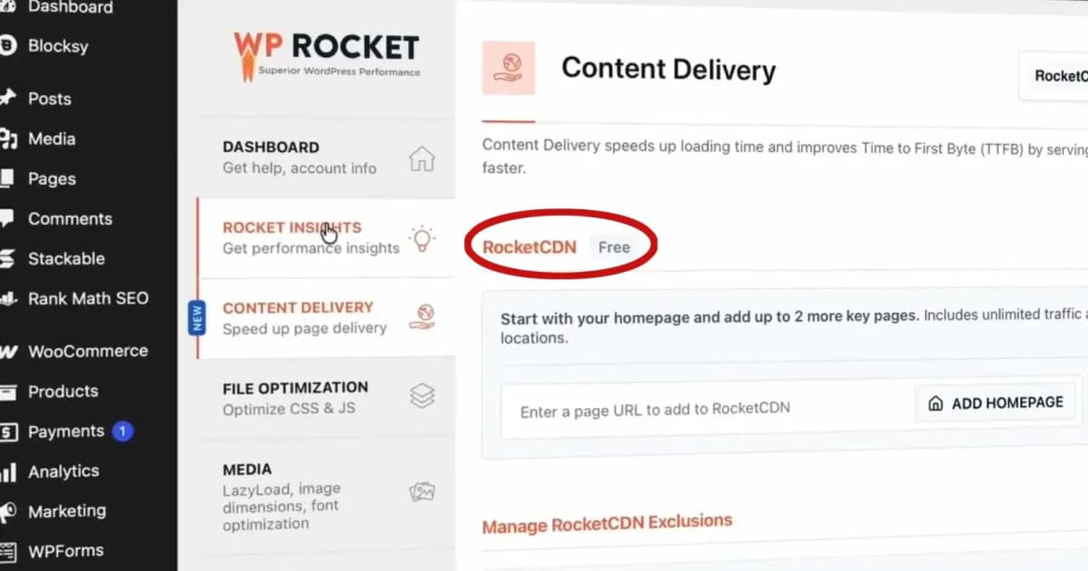 WP Rocket встроил бесплатный CDN в плагин: три страницы без сторонних сервисов