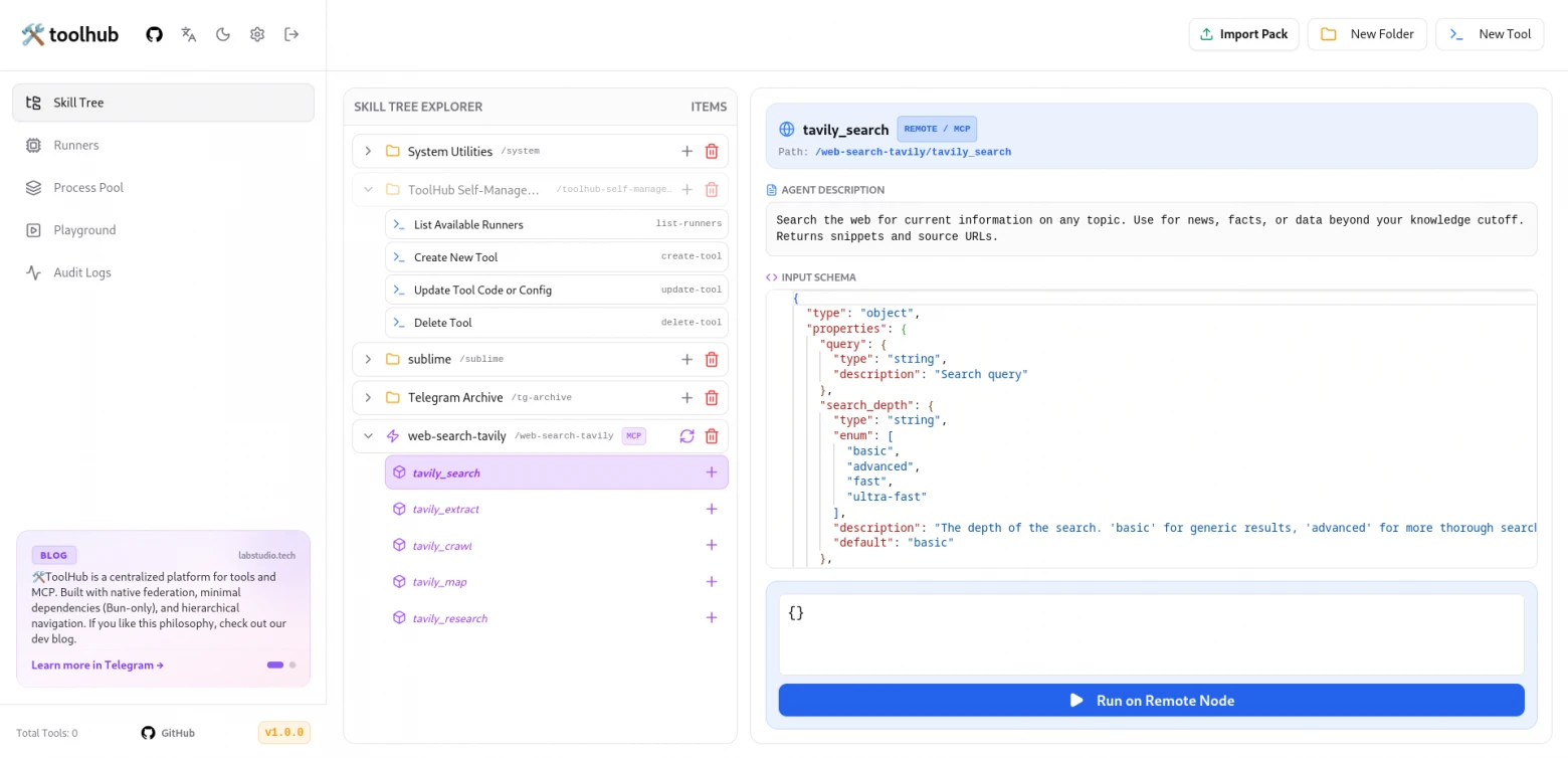 MCP-протокол перегружает контекст модели: toolhub заменяет JSON-схемы деревом навигации